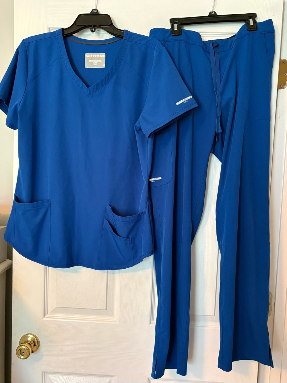 Skechers by Barco blue scrub set